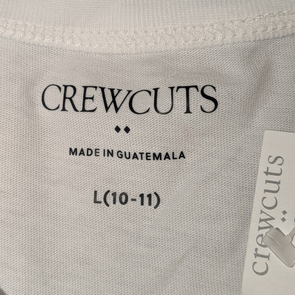 Crewcuts J.Crew Girls Christmas Golden Retriever Dog LS Tee‎ White L 10-11 NWT - Picture 4 of 7